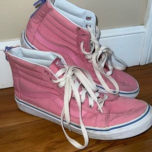 Vans pink high top sneakers